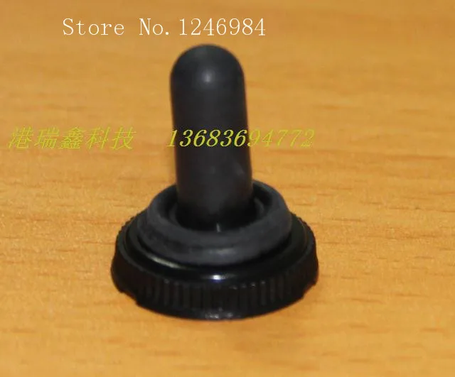 [SA]M12 * 1.0 big button switch waterproof cap round Coarse black rubber flashings Taiwan Deli Wei--100PCS/LOT