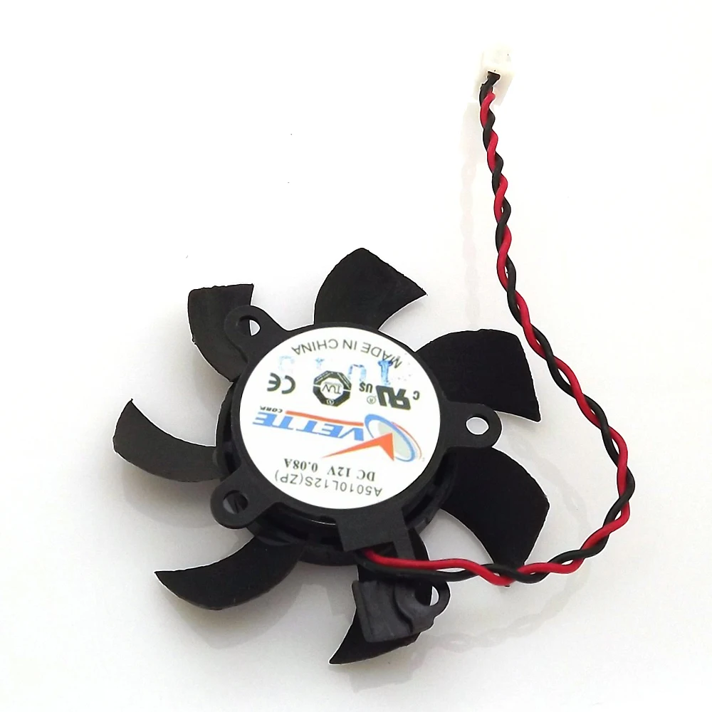 VETTE A5010L12S (ZP) 45mm 12V 0.08A 2Wire 2Pin GPU Fan For Sapphire HD4350 HD4550 Graphics Card Cooling Fan