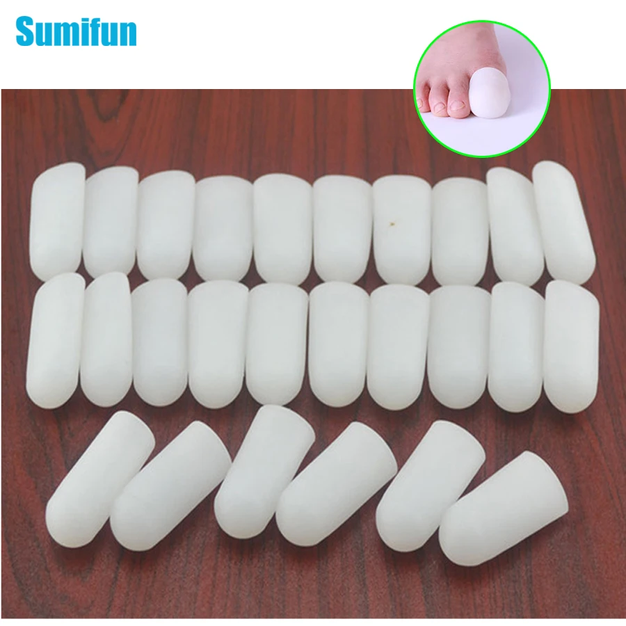 8 sztuk kobiety żel silikonowy Tube Finger Toe ochraniacze Blister chronić stopę przed stóp ulgę w bólu pielęgnacja stóp produkt do pielęgnacji stóp C477