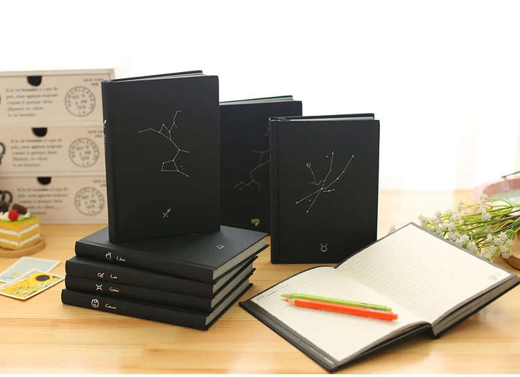 1 Pc/Lot Classic 12-Constellation Hardcover Notebook & Diary for School Stationery & Office Supply