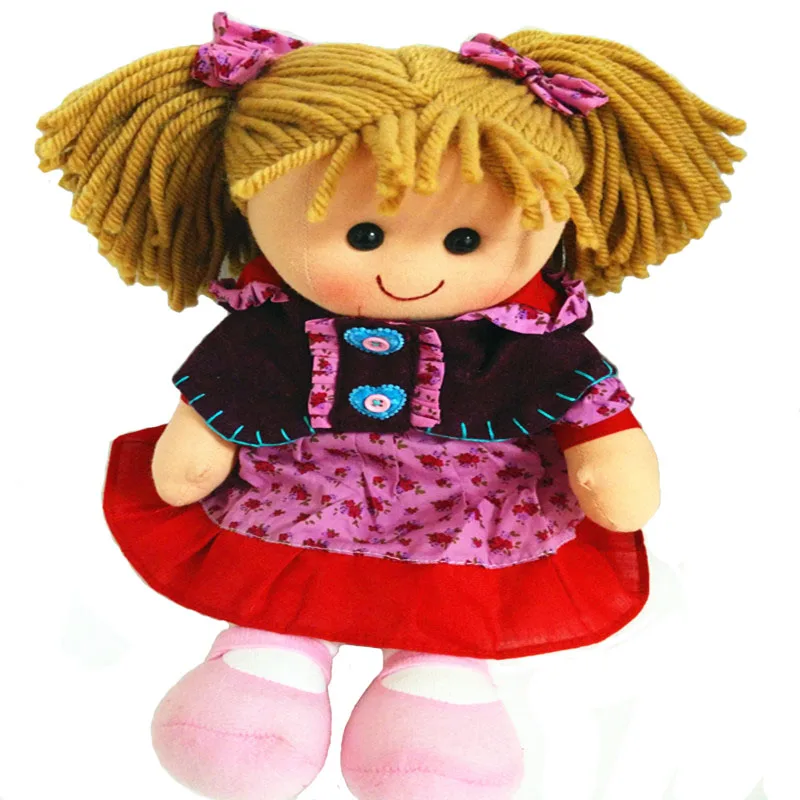 

15 inch soft rag doll toy for girls stuffed fashion baby born doll with cloth doll gift