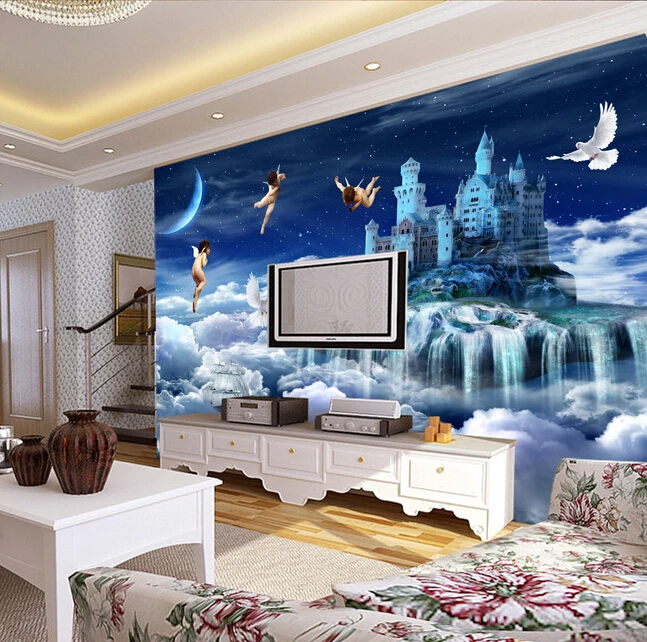 

Custom luxury 3D Wallpaper luxury,dream angel heaven for the living room bedroom wall TV background wall papel de parede