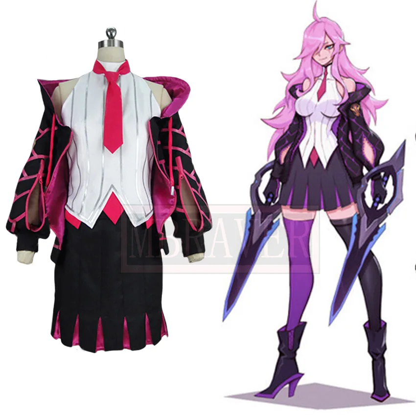 

LOL Battle Academia Katarina Du Couteau the Sinister Blade Cosplay Costume Party Christmas Halloween Custom Made Any Size