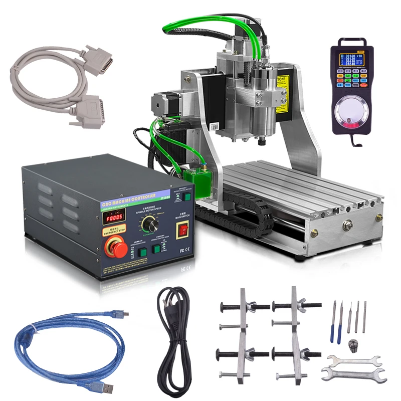 3020 800W CNC  Router Engraving Machine Water-cooled Spindle 220V Engraver with Wireless Pendant CNC Controller Kit