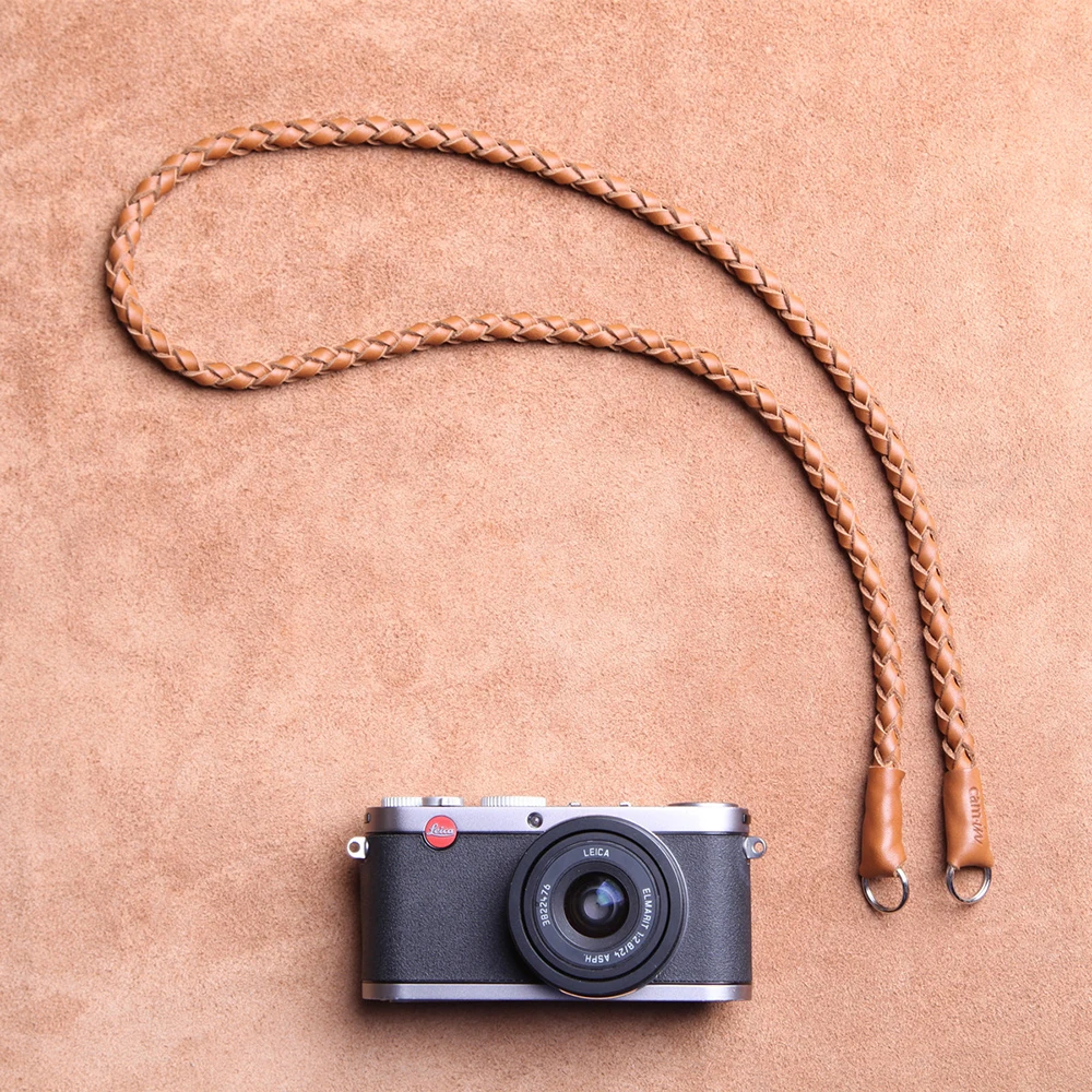 cam-in CS205 Leather braided SLR camera straps digital micro single camera shoulder strap round hole interface Lanyard