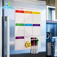 A3 Magnetic Weekly & Monthly Planner Whiteboard Fridge Magnet Flexible Daily Message Drawing Refrigerator Bulletin White Board 4