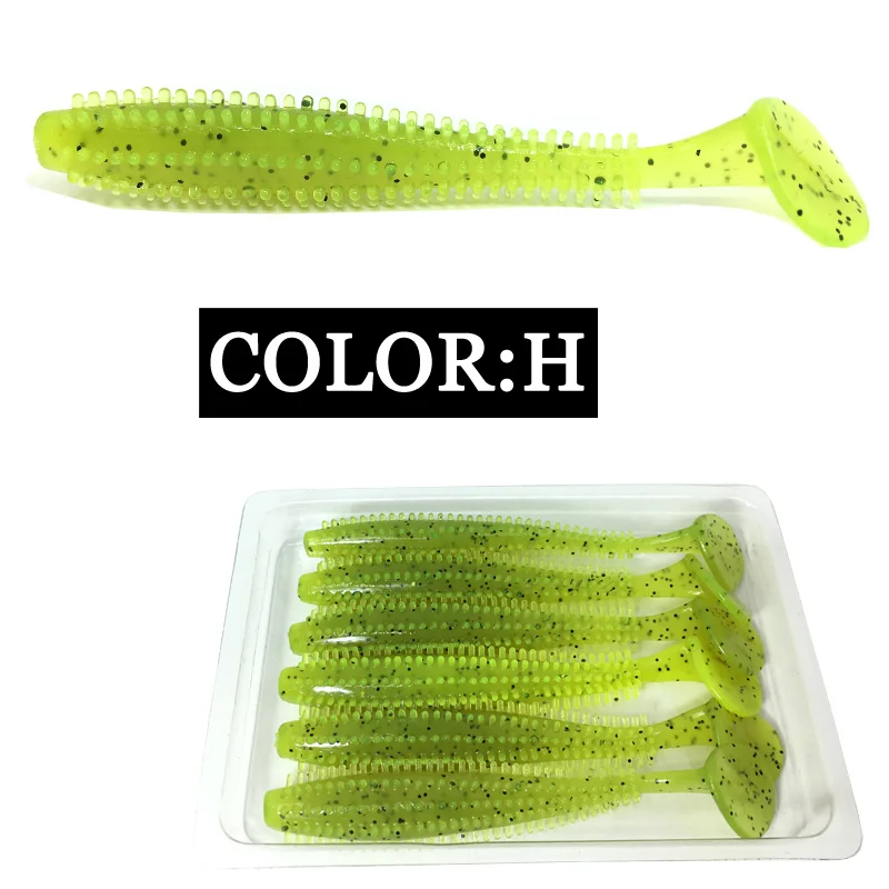 KMRESA 6pcs 90mm/4.2g Shad Worm Silicone Soft Bait professional Lure wobbler fishing soft lure for bass  Baits Carp For Fishing