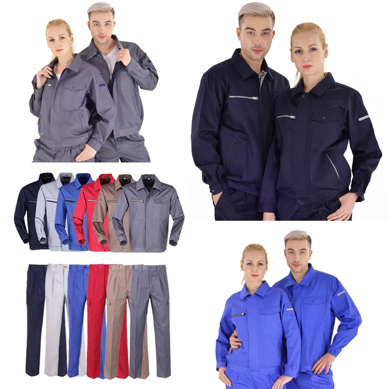 

Men Women Car Workshop Work Clothes Mechanic Uniform Overalls Repair Wear Coveralls Welding Uniformes De Trabalho Jacket+pants