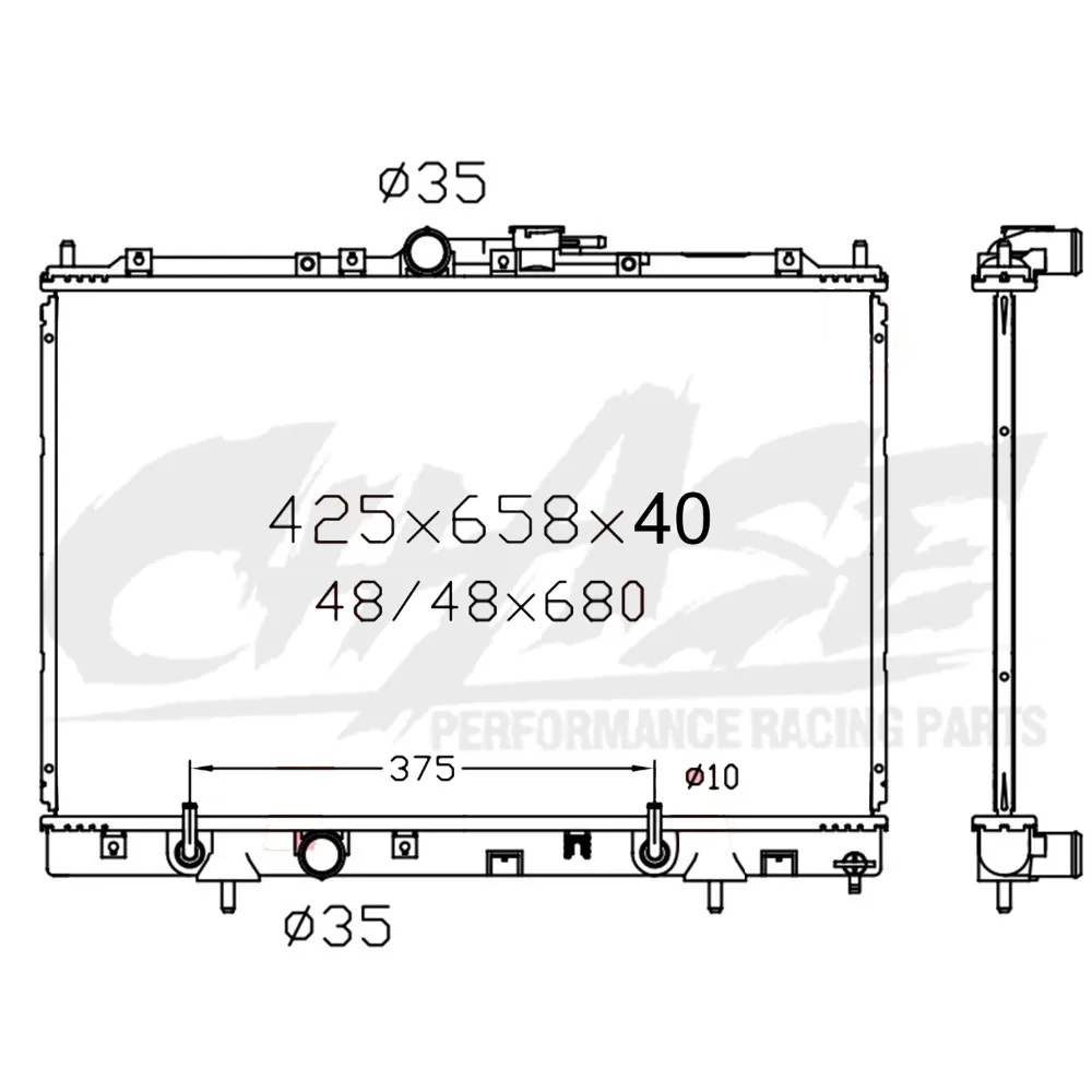 ALUMINUM RADIATOR For Montero Pajero/ IO/ pinin Suv 1999-2007 AT MT 40mm OE:MR373172