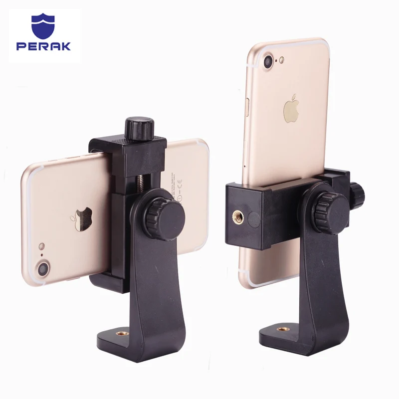 Universal Tripod Mount Clipper Phone Holder for iPhone 7 Samsung Huawei cell phone Clip Selfie Monopod 360 Adapter Adjust Clamp