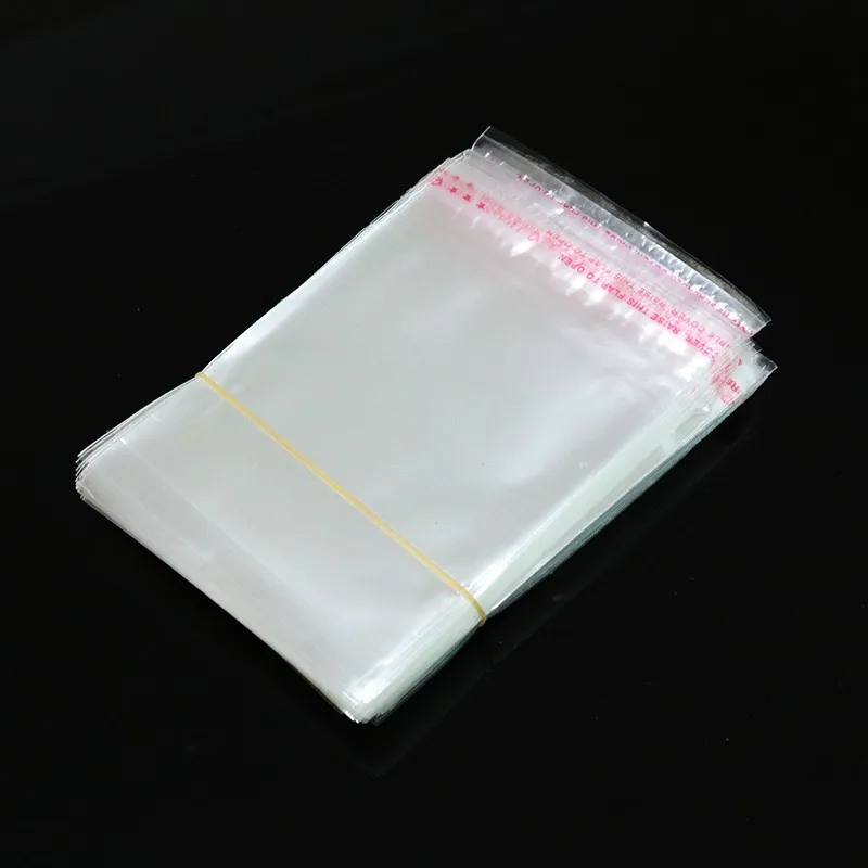 600pcs/lot 100% New Material Clear Cellophane Package Gift Bags Jewelry Boutique Packaging Bag Plastic OPP Bag 7x14cm