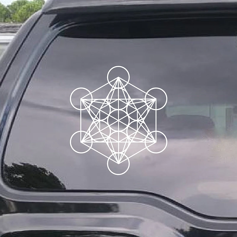 Metatron\'s Cube Sacred Geometry Decal Car Window Decor , Metatron Laptop Vinyl Sticker for Apple MacBook Air / Pro Decoration