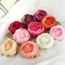 5pcs/lot High Quality Large Peony Flower Head Silk Artificial Flower Wedding  Party Home Decoration DIY Craft Flower 10cm