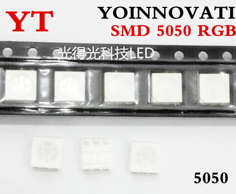 

1000 шт./лот smd5050 LED SMD 5050 RGB Chip LED PLCC-6 трехцветный красный зеленый синий светодиод светоизлучающие диодные лампы SMT Beads