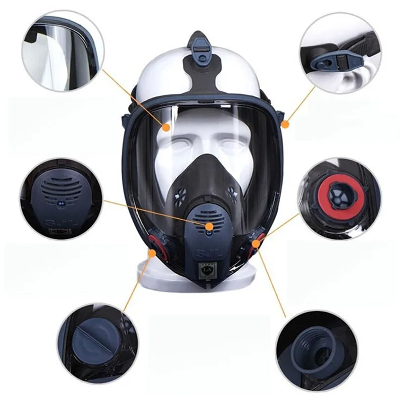 LYYSB 9 In 1 Suit Industry Painting Spraying Dust mask Same For 3 M 6800 Full Face Chemcial Respirator Gas mask With Filter