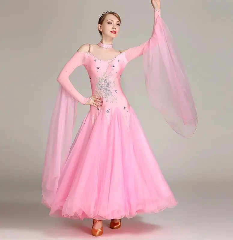 

Free shipping Ballroom Dance Competition Dresses Women/Ballroom Dresses/Ballroom Waltz Dresses/Ballroom Dancing S7019