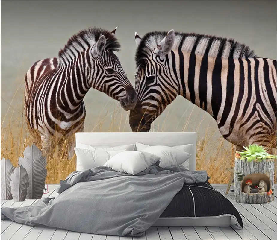 European 3D Wallpaper Walls Home Decor Wallpapers For Room Custom Printing zebra Children Room Wallpaper