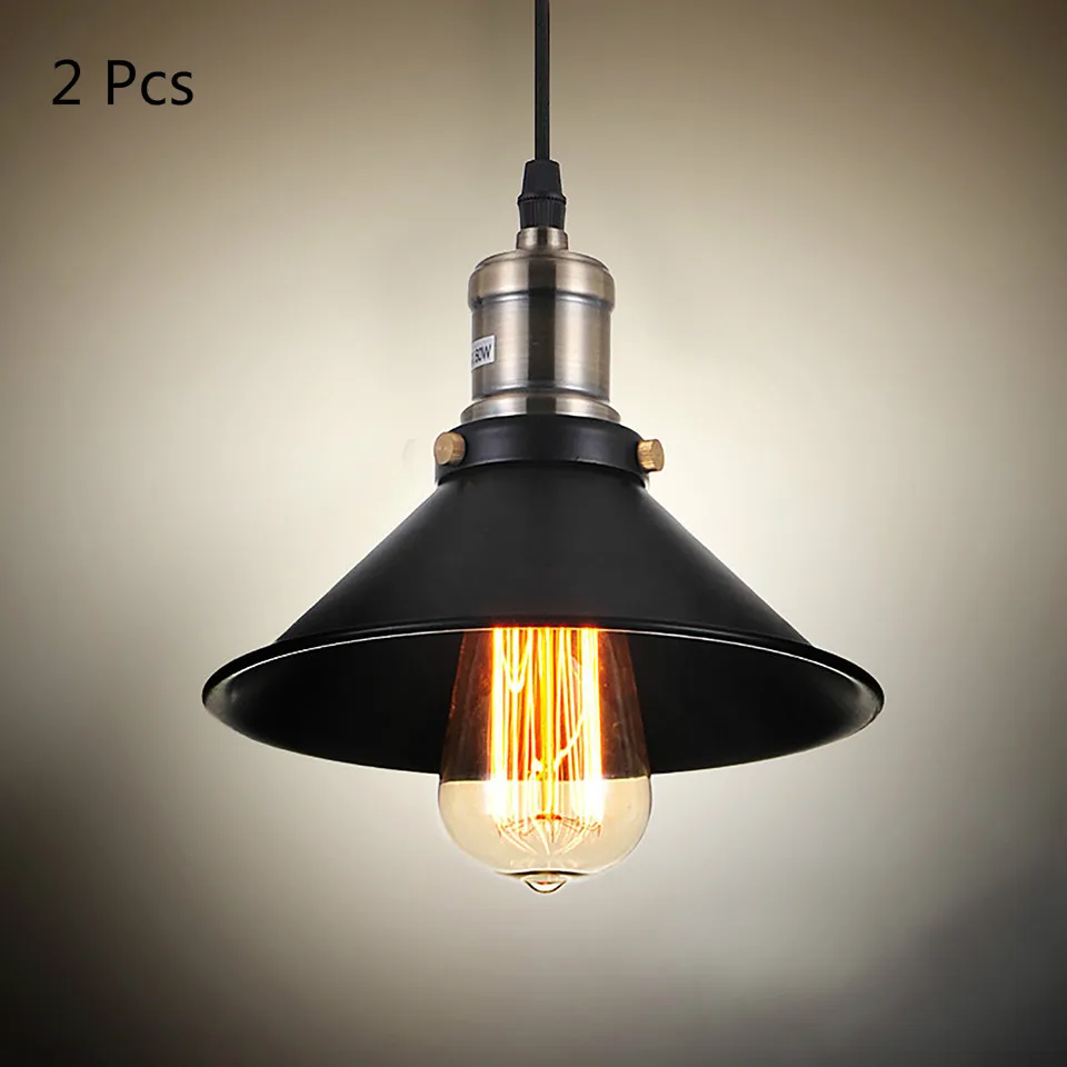 

Dia 20cm Black Vintage Lampshade E27 industrial pendant light lamp shade loft style lamp cone shade,2Pieces/lot.