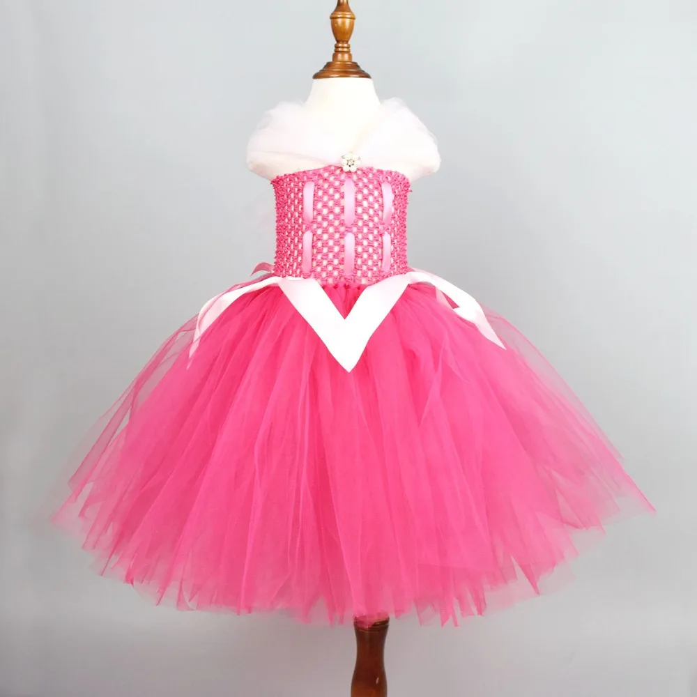 

Hot Pink Fluffy Tutu Dress for Girls Princess Dresses Baby Birthday Party Tulle Costume Kids Halloween Costume 1-12Y