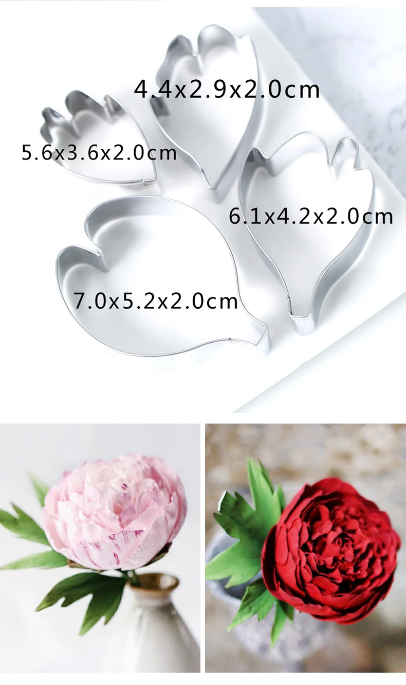 Gumpaste Peony flower Cutter Sugar Flower Mould Fondant Decoration Mould