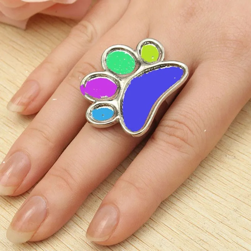 Mini Manicure Palette Wearable Metal Nail Art Polish Holder Paint Palette Finger Rings Nail Art Tools