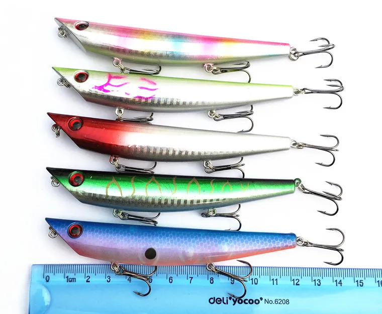 Fishing Zigzag Pencil Dog Lures 12cm/18g Hard Bait 6# Black Nickel Hooks Artificial Lure 1 Pieces Sale