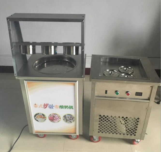 Frigideira de gelo frito redonda única