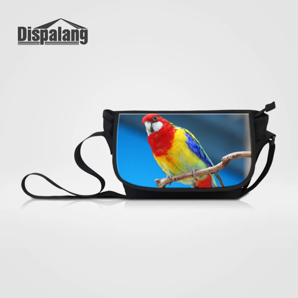 

Dispalang Brand High Quality Messenger Bags for Men Women Crossbody Bag Animal Parrot Print Shoulder Bag Large Travel Bags