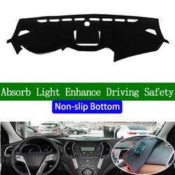 For Hyundai Santa Fe IX45 Maxcruz 2013 2014 2015 2016-2018 Non-slip Bottom Dashboard Cover Car Stickers Interior Car Accessories