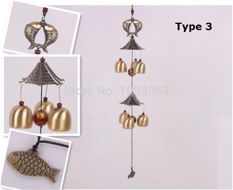 Alloy Bell Chimes Lucky Feng Shui Wind Chimes Town House Evil Shop Doorbell Ornaments