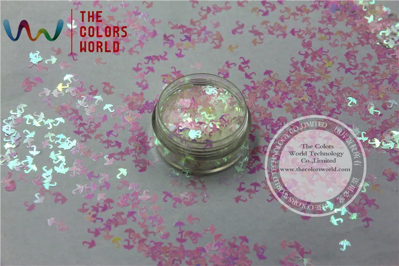 TCI03 Pearlescent Indescent White Pink Light Colors umbrella shape Glitter 5.0MM Size Glitter for nail Art nail gel makeup