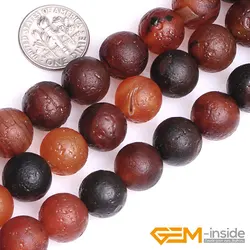 10mm 12mm 14mm Frosted Round Natural Dream Lace Agates Beads DIY Loose Beads For Jewelry Making Beads Strand 15