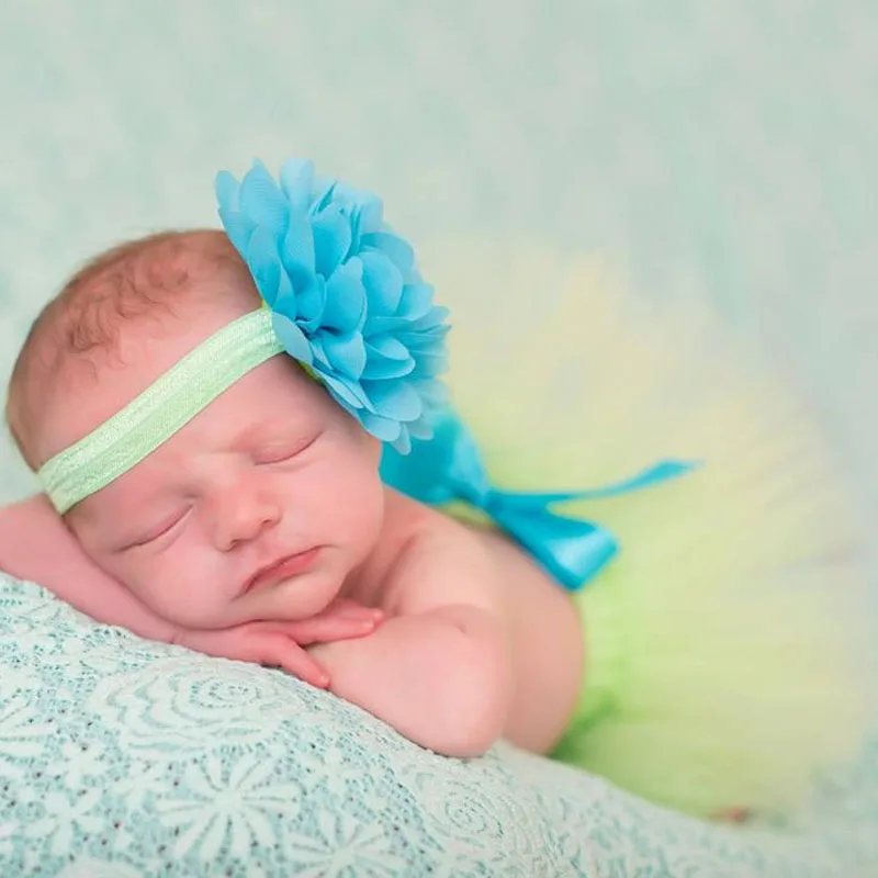 Pettiskirt Apple Green Newborn Tutu with Headband Baby Tutu Skirt Newborn Infant Photography Prop Birthday Shower Gift TS061