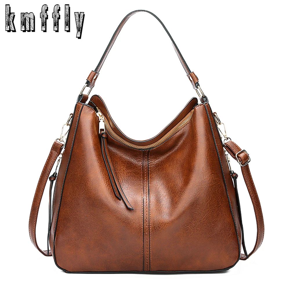 2020 Vintage Women Shoulder Crossbody Bag Female Brand Casual Big Totes High Quality PU Leather Ladies Hobo Messenger Bag Sac