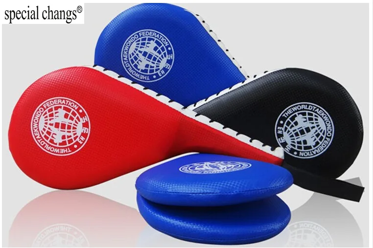 High Quality PU Leather Taekwondo TKD wrist strap Portable Double Paddle Kicking Target Pad freeshipping 1475