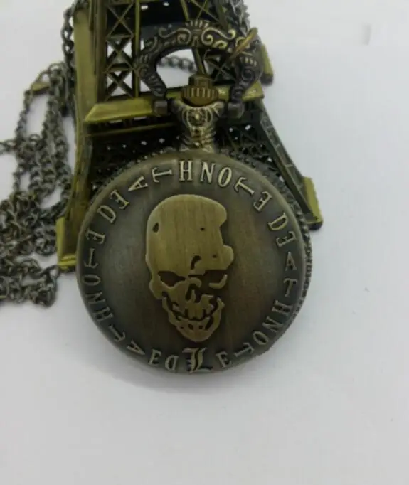 New Death Note Bronze antiques men and woman gift steampunk Good quality quartz pocket watches PMN553