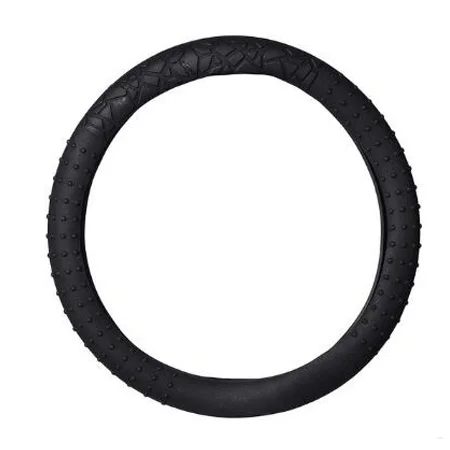 HuiER Geometric Silicone Auto Car Steering Wheel Cover Anti-slip 36-38CM Car Styling Steering-wheel Car-covers Free Shipping