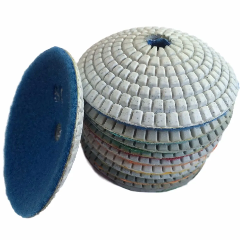 4 Inch Wet Bowl Shaped Diamond Polishing Pads Convex Sink For Granite Marble Concrete Polishing Tools