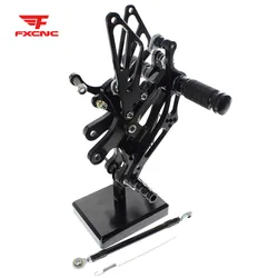 For Yamaha YZF R6 1999 2000 2001 2002 Aluminum Adjustable Motorcycle Rearset Footrest Foot Pegs CNC Pedals Rearsets Rearset