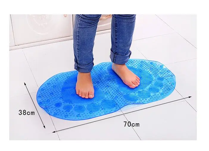 

Household Anti Slip Massager Mat Shower Room Bathroom Pad Pvc Pebble Tub Bathing Massage Suction Cup Foot Stress Relax