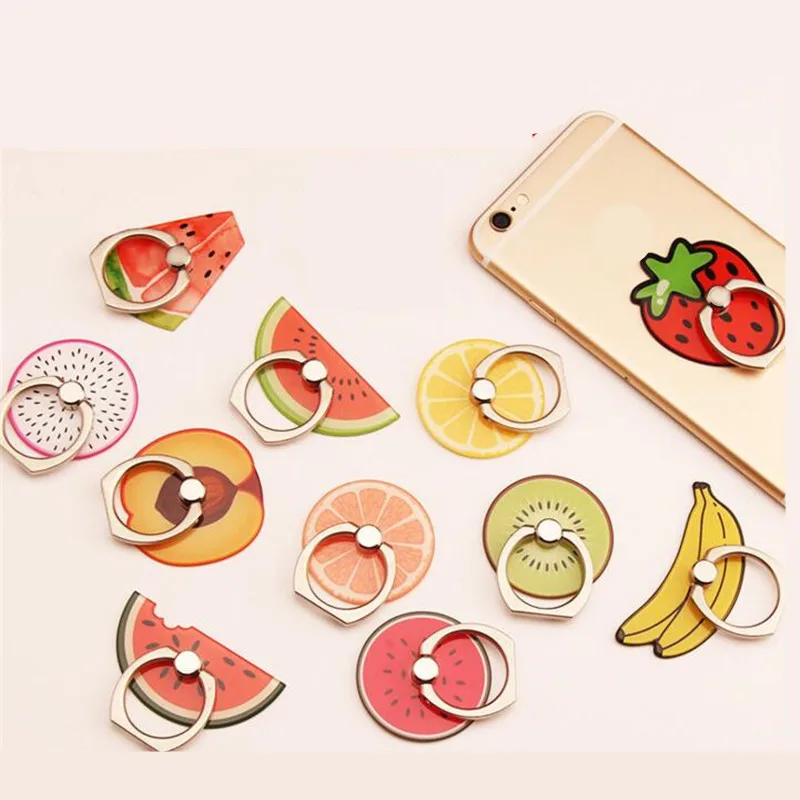 360 Degree Reuse Fruits Watermelon Finger Ring Smartphone Stand Holder Mobile Phone Holder Stand For iPhone Huawei All Phone