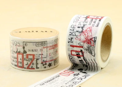 Mooie hoge kwaliteit 30mm * 10 m washi tape/breder reizen brief stempel diy en masking japan washi tape