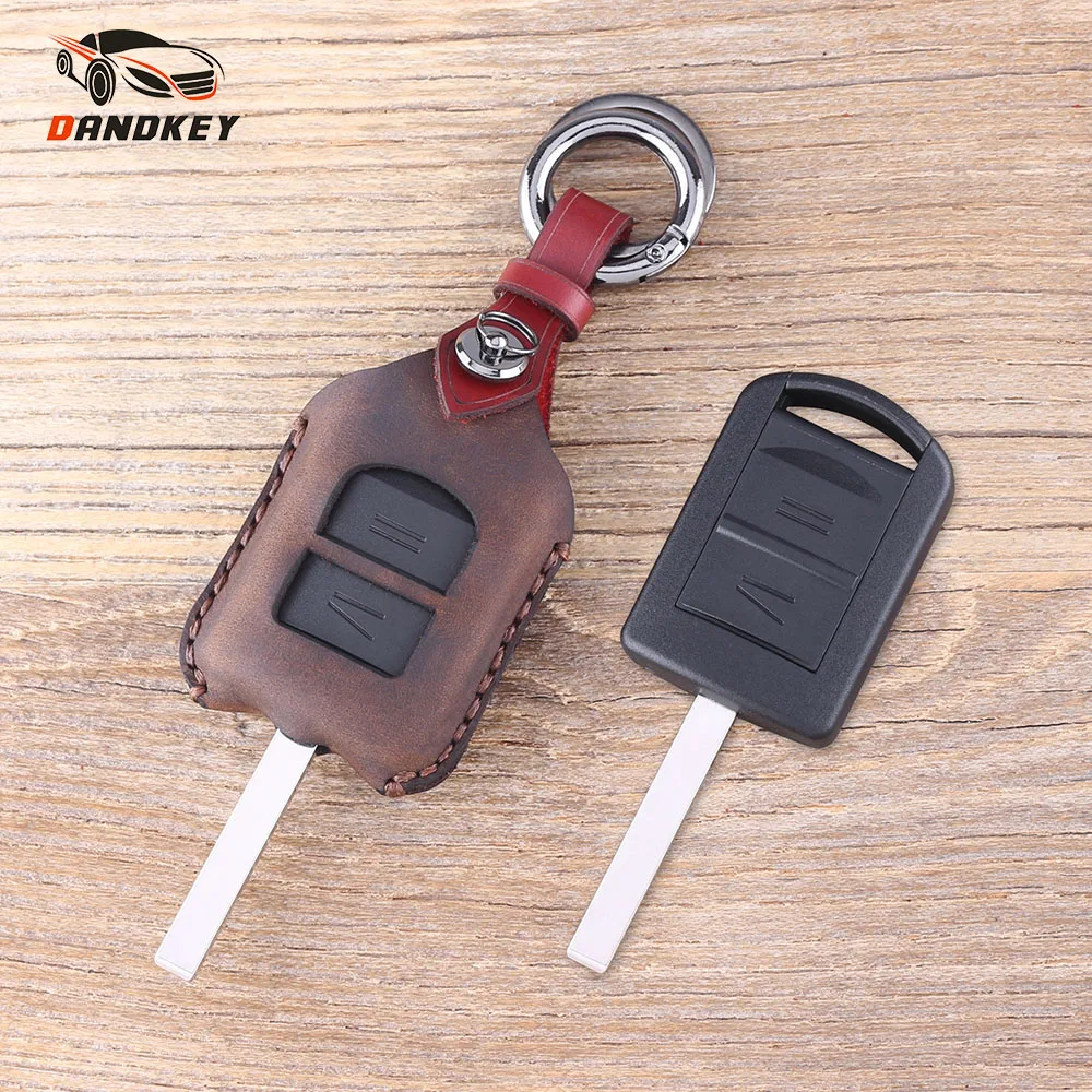 

Защитный чехол для ключей DANDKEY, из натуральной кожи, для OPEL VAUXHALL Vectra Zafira Omega Astra h j insignia, с 2 кнопками