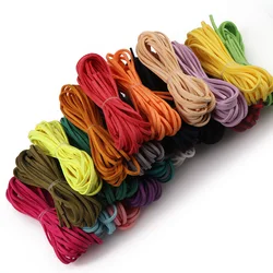 5 Meters 3mm Korea Artifical Suede Flat Leather Cord Lace String Strap Necklace Rope Bead Bracelet Finding 20 Colors