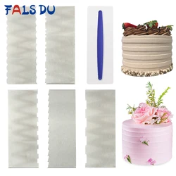 1pcs Stainless Steel Cake Decorating Tools Cake Scrapers Pastry Comb Smoother Decorating Baking Tools Kitchen Baking Mold