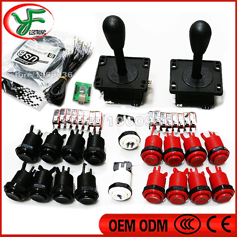 

diy arcade cabinet kit Jamma Mame DIY KIT Arcade USB controll to PC PS3 Raspberry iP With American Style joystick Push Button