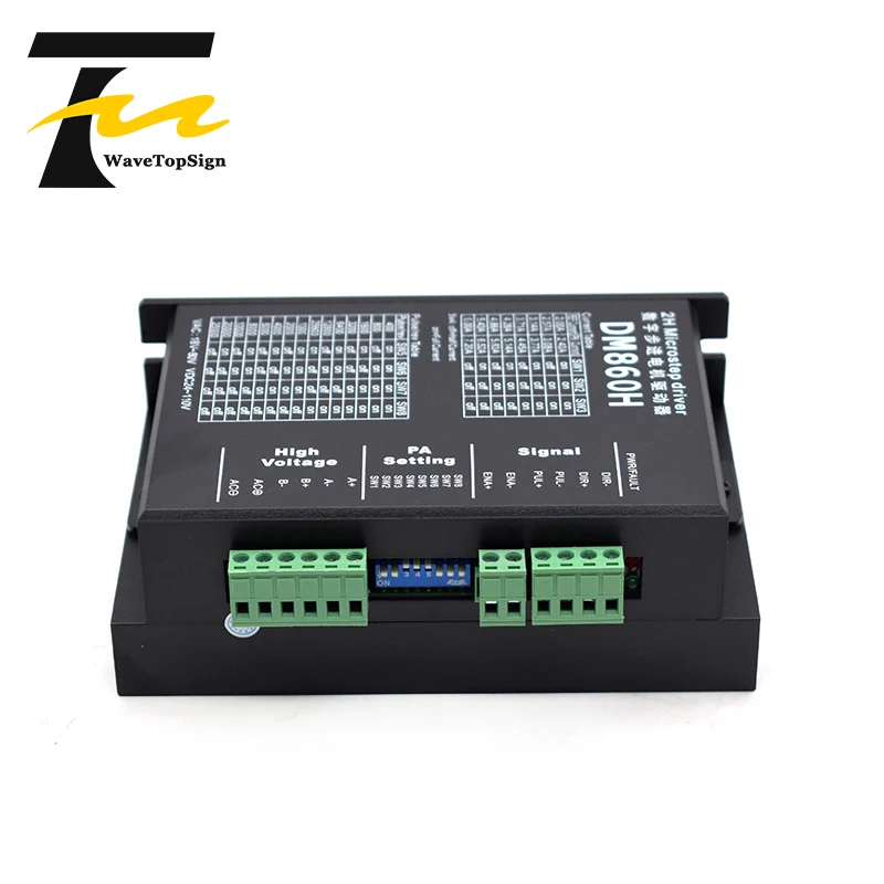 Wavetopsign 2-fazowy sterownik silnika krokowego DM860H Napięcie wejściowe 24-110VDC 18V-80VAC Dopasowanie do silnika krokowego 57 86 Nema23 Nema 34