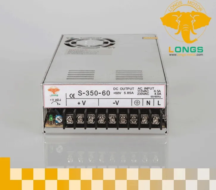 

Single output 350W/60V power suplly for CNC ROUTER/MILL --LONGS MOTOR