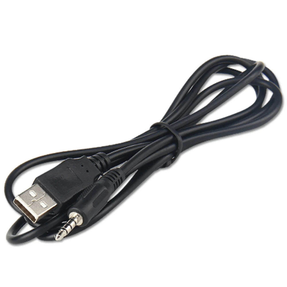 10 unids/lote de 1M USB macho a 3,5mm macho, Cable adaptador de conector de Audio para auriculares de 3,5mm, Cable auxiliar de Audio a USB 2,0, Cable de carga macho