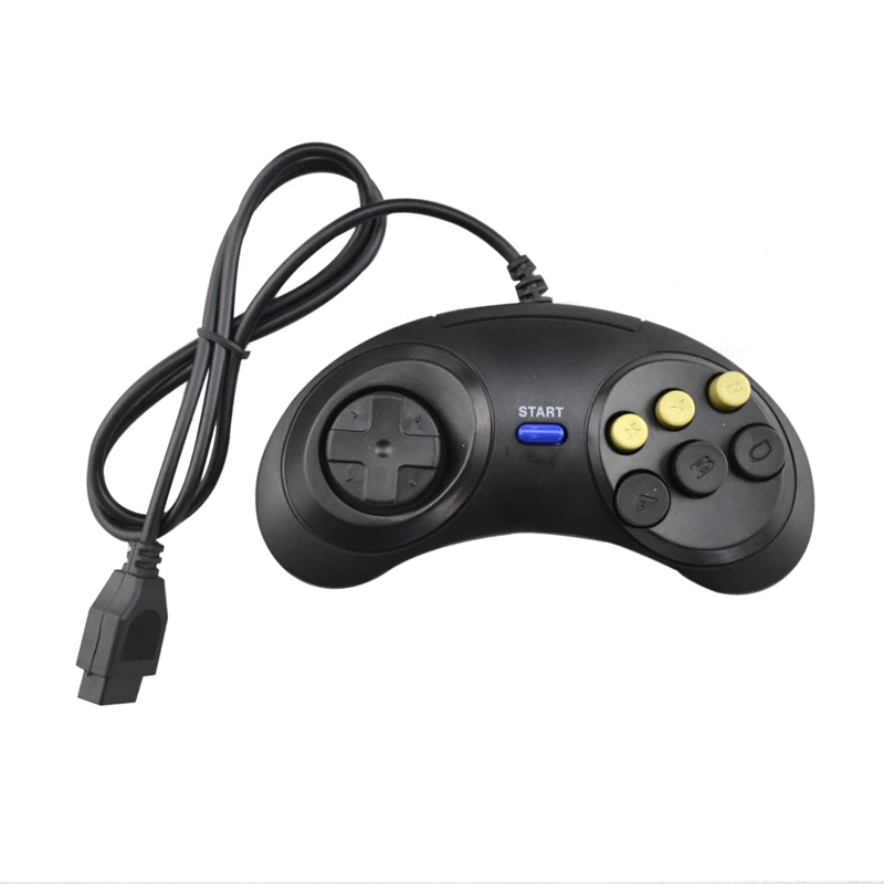 2PCS Game Controller for SEGA Genesis 6 Button Gamepad for SEGA Mega Drive